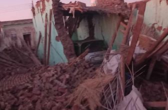 صورة حديثة لقرية “أم دوانة” بمحلية الحصاحيصا بعد أنّ تمّ طرد كل سكانها وإغراقها بالماء من قبل مليشيا الد-عم السر–يع في سبتمبر الماضي*