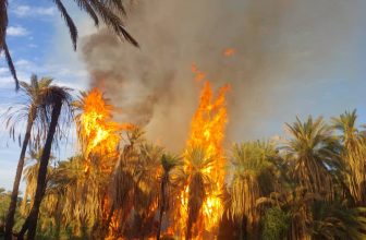 حرائق ضخمة في مدينة مروي