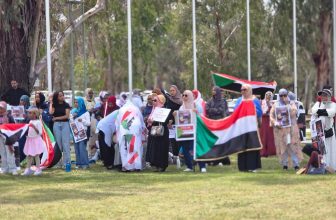 تظاهرة في أستراليا بشأن حرب السودان