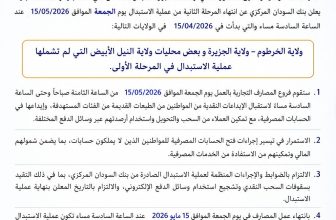 إعلان مهم لبنك السودان المركزي