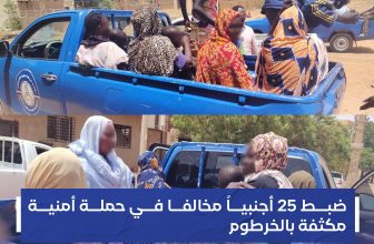 إيقاف 25 أجنبيًا في الخرطوم